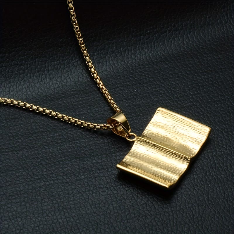Christianartworkshop Collana con ciondolo a croce a forma di Bibbia: simbolo di fede e saggezza divina. - image 2