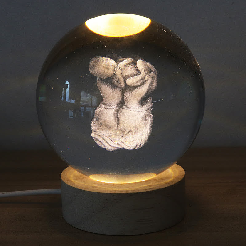 Christianartworkshop Sfera di cristallo luminosa con immagini sacre: simbolo di luce e grazia divine. - K - Palla da 8 cm - image 10