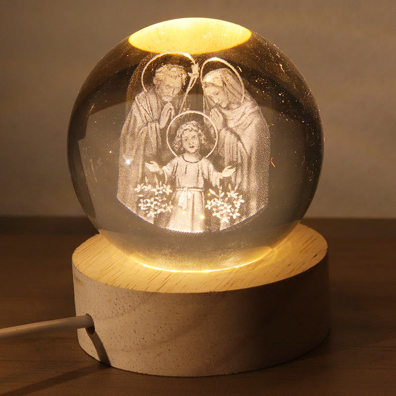 Christianartworkshop Sfera di cristallo luminosa con immagini sacre: simbolo di luce e grazia divine. - G - Palla da 8 cm - image 6
