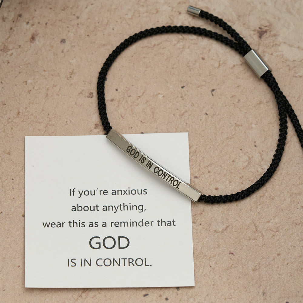 Braccialetto della fede "Dio ha il controllo" Christianartworkshop : simbolo di fiducia e benedizione nuziale - image 1