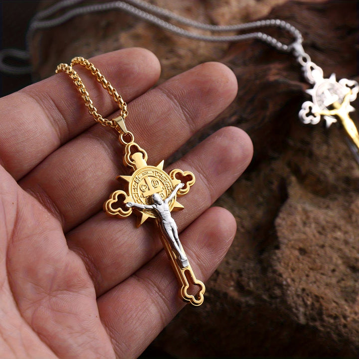 Christianartworkshop Collana con ciondolo a croce traforata: simbolo di fede e protezione divina - image 3