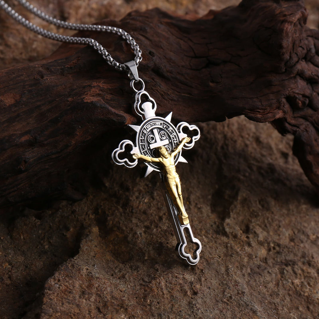Christianartworkshop Collana con ciondolo a croce traforata: simbolo di fede e protezione divina - Argento 70 cm - image 1