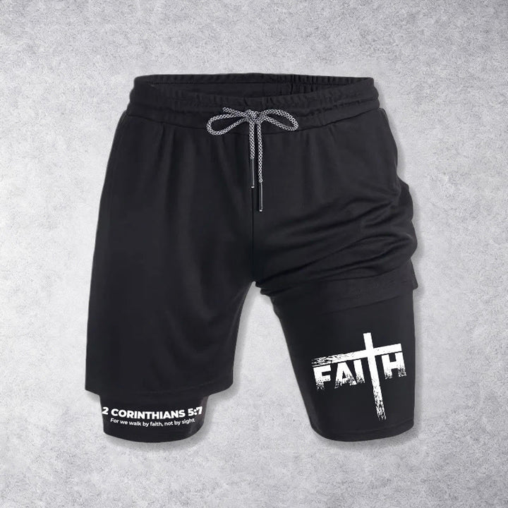 Christianartworkshop La fede è la nostra forza - Pantaloncini da spettacolo - Nero - US/UK/AU40, EU54 - image 9