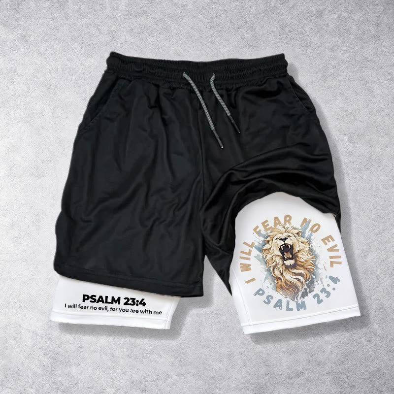 Christianartworkshop Pantaloncini con la scritta Salmo 23 "Non temerò alcun male" - image 4