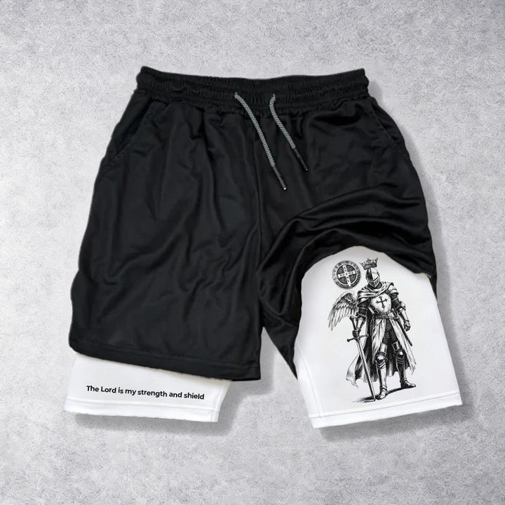 Christianartworkshop Il Signore è la mia forza e pantaloncini da cavaliere con scudo - image 4