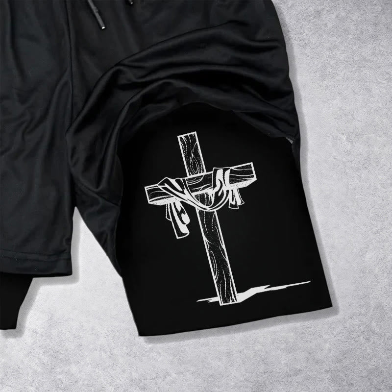 Christianartworkshop È risorto Resurrezione Cross Performance Shorts - image 10