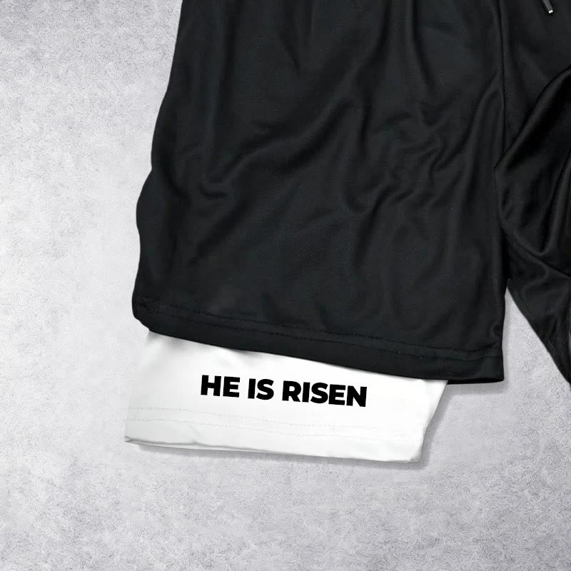Christianartworkshop È risorto Resurrezione Cross Performance Shorts - image 5