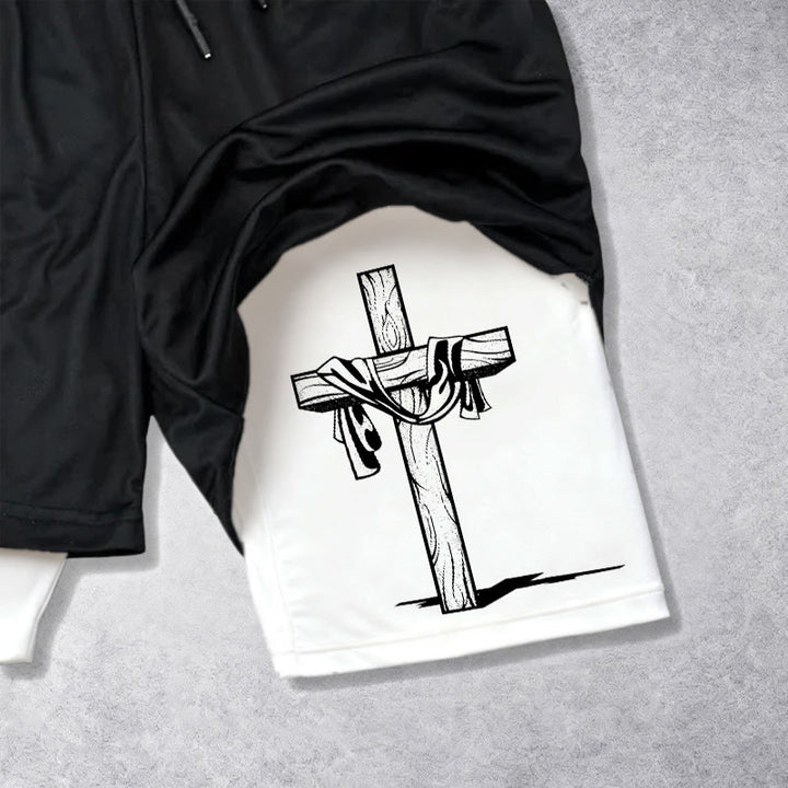 Christianartworkshop È risorto Resurrezione Cross Performance Shorts - image 2