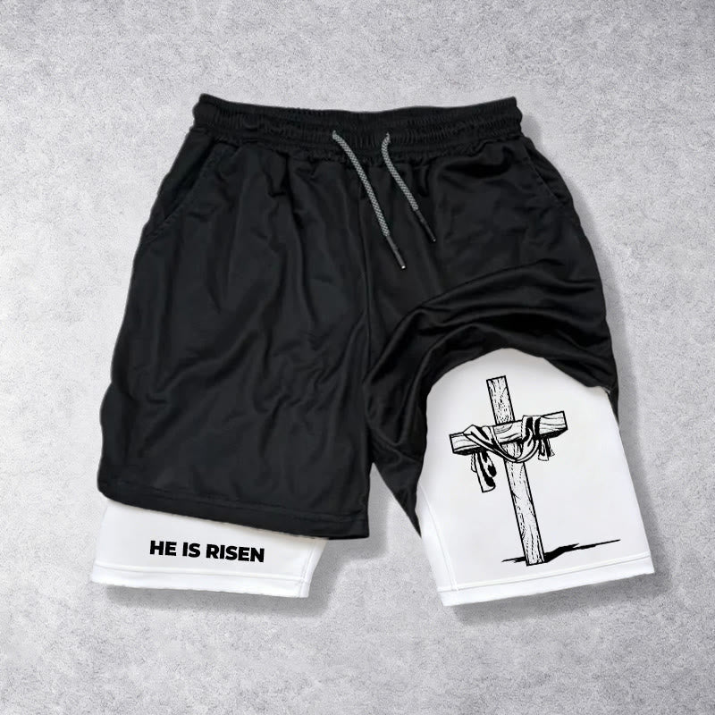 Christianartworkshop È risorto Resurrezione Cross Performance Shorts - image 8