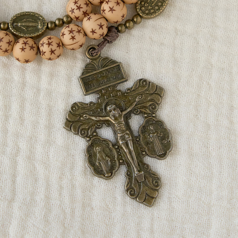 Christianartworkshop Rosario della Stella della Guida Divina: perle acriliche per la devozione e la preghiera mariana. - image 6