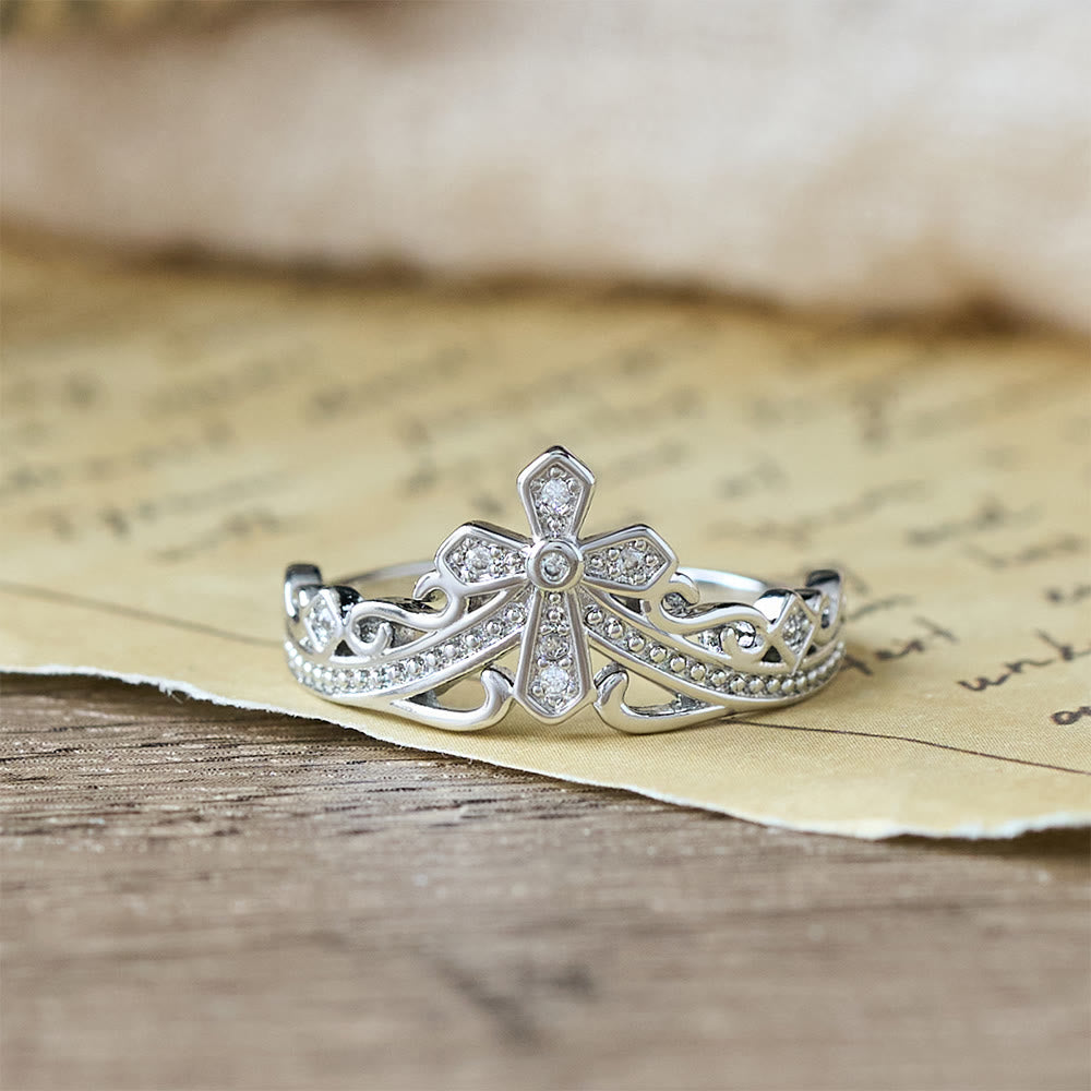Anello a croce con doppia finitura lucida Christianartworkshop : porta con te ogni giorno la Sua cura regale. - image 13