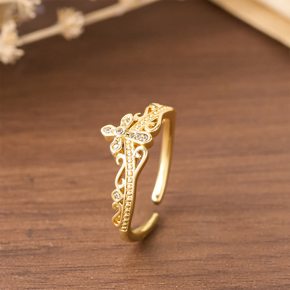 Anello a croce con doppia finitura lucida Christianartworkshop : porta con te ogni giorno la Sua cura regale. - image 5