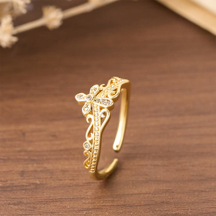 Anello a croce con doppia finitura lucida Christianartworkshop : porta con te ogni giorno la Sua cura regale. - image 5