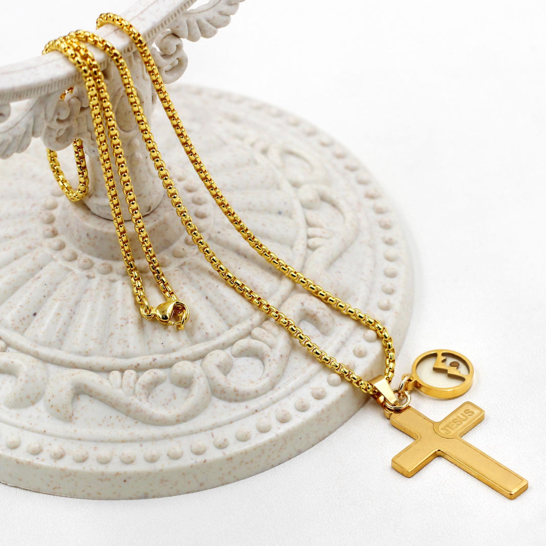 Christianartworkshop Collana con croce in grani di senape incisa con l'immagine di Gesù: simbolo dell'amore di Cristo e della forza della fede. - image 12