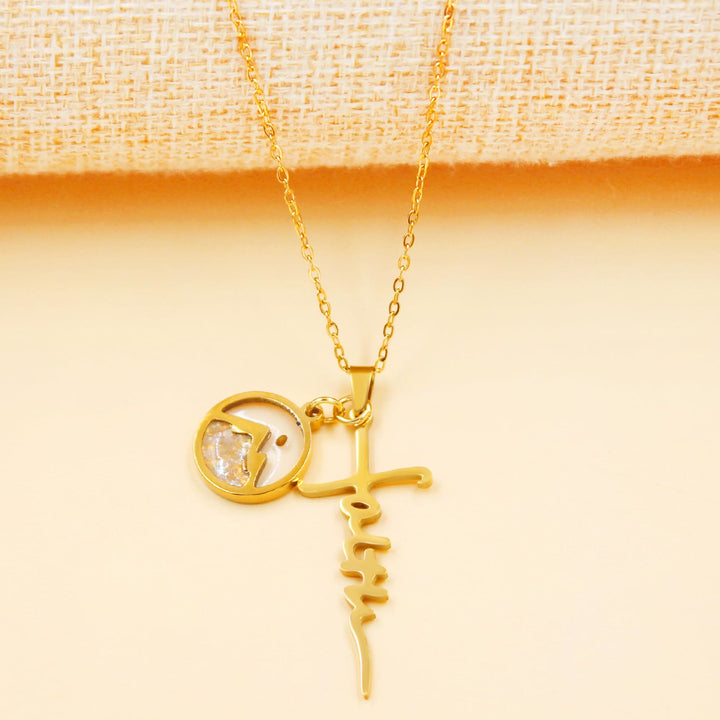 Christianartworkshop Collana con croce e semi di senape con scritta "Faith": un simbolo di fede incrollabile. - image 21