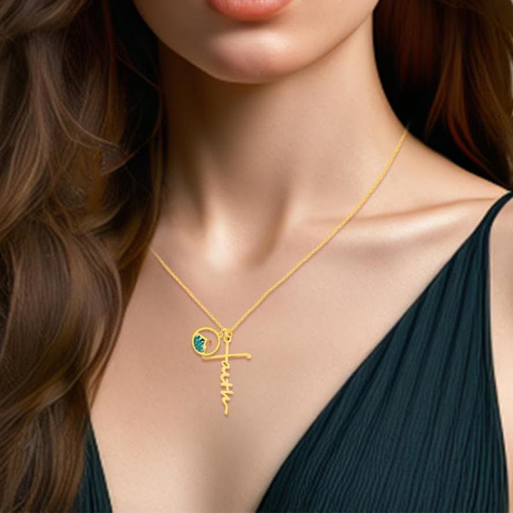 Christianartworkshop Collana con croce e semi di senape con scritta "Faith": un simbolo di fede incrollabile. - image 12