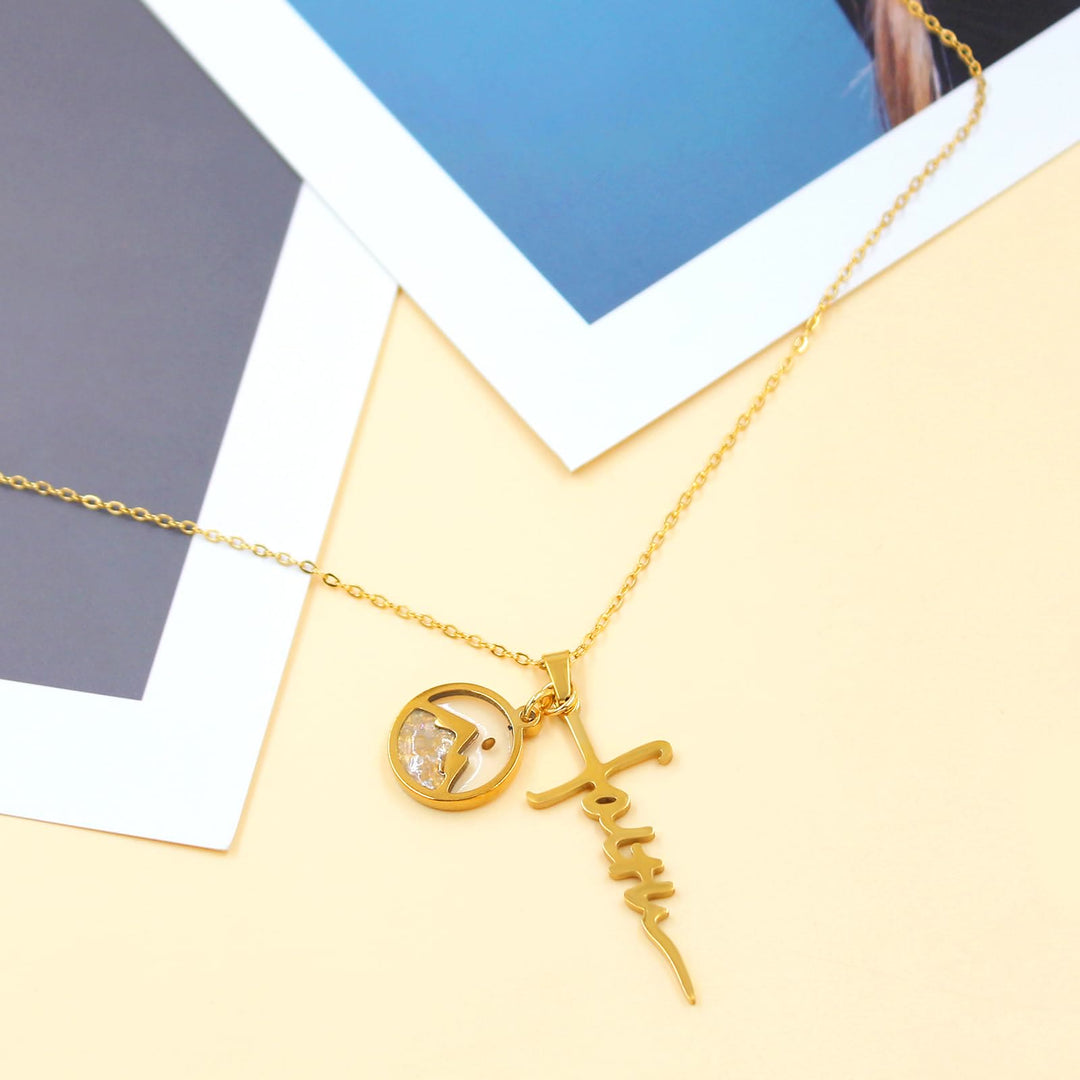 Christianartworkshop Collana con croce e semi di senape con scritta "Faith": un simbolo di fede incrollabile. - image 20