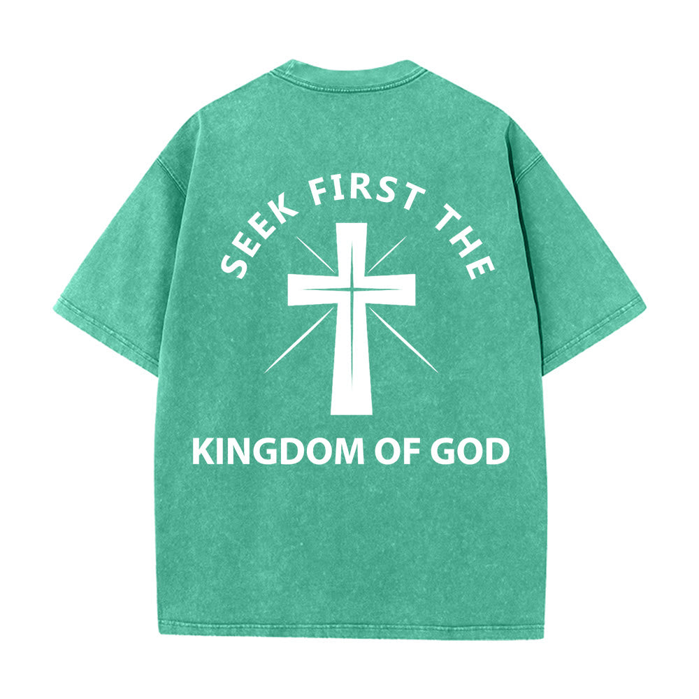 Christianartworkshop Cerca prima il Regno di Dio - T-shirt unisex lavata - image 7