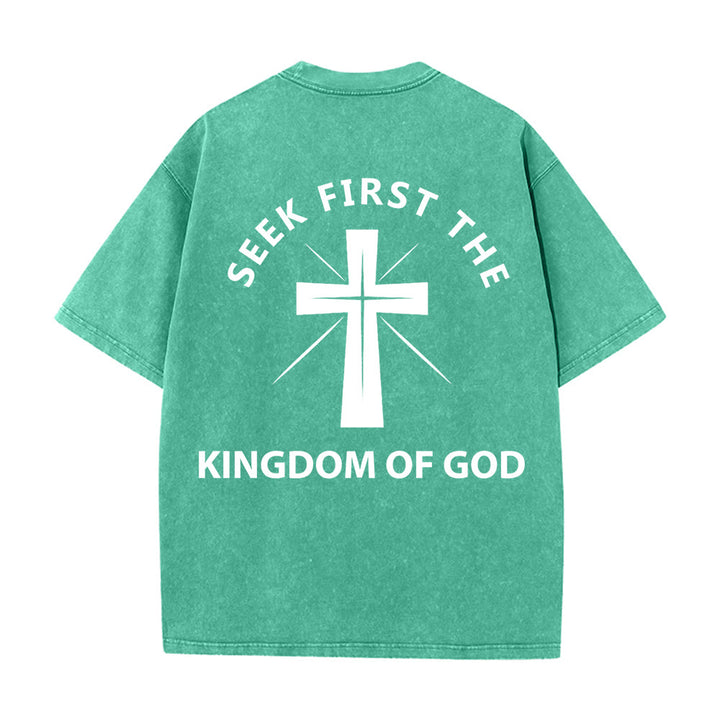 Christianartworkshop Cerca prima il Regno di Dio - T-shirt unisex lavata - image 7