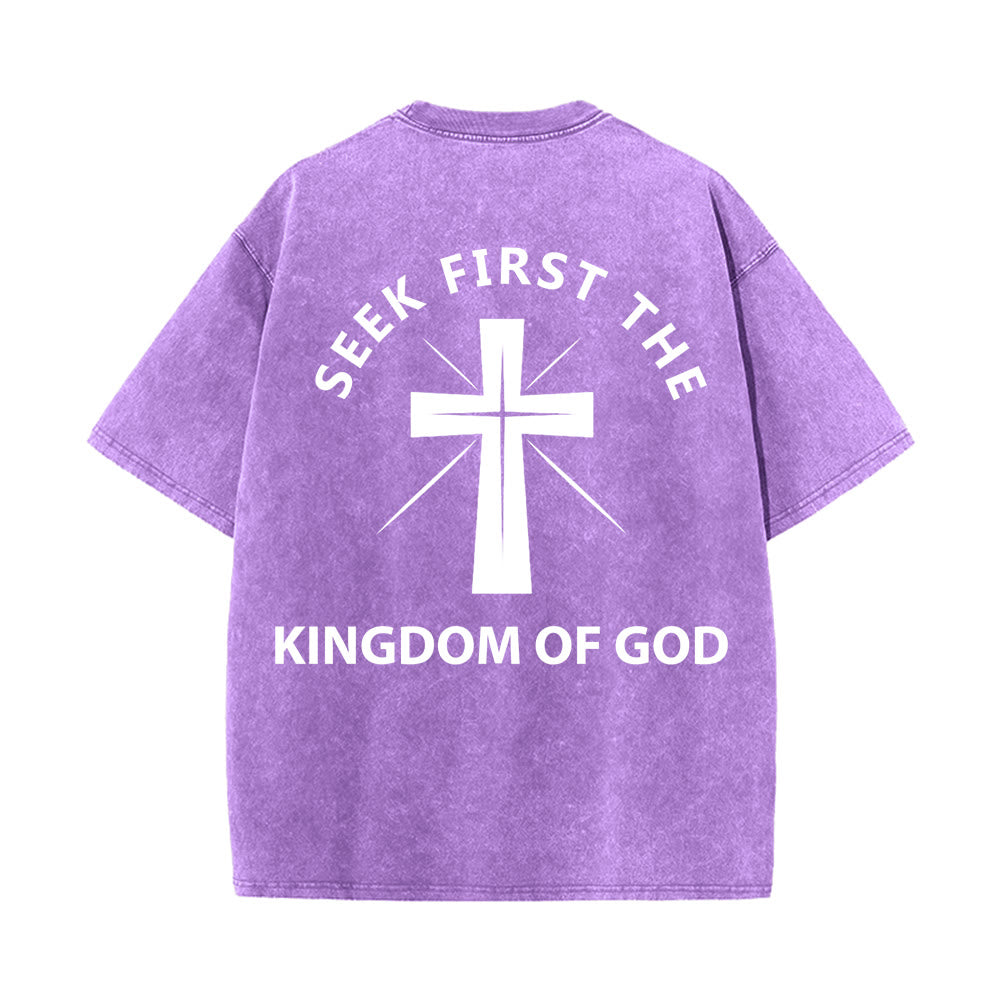 Christianartworkshop Cerca prima il Regno di Dio - T-shirt unisex lavata - image 22