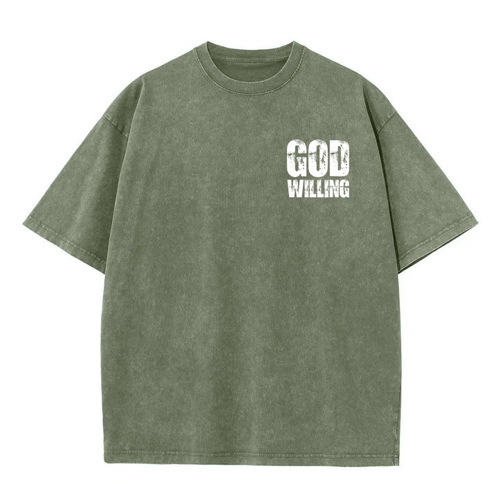 Christianartworkshop Maglietta unisex lavata "God Willing Pray Love Live" - image 14