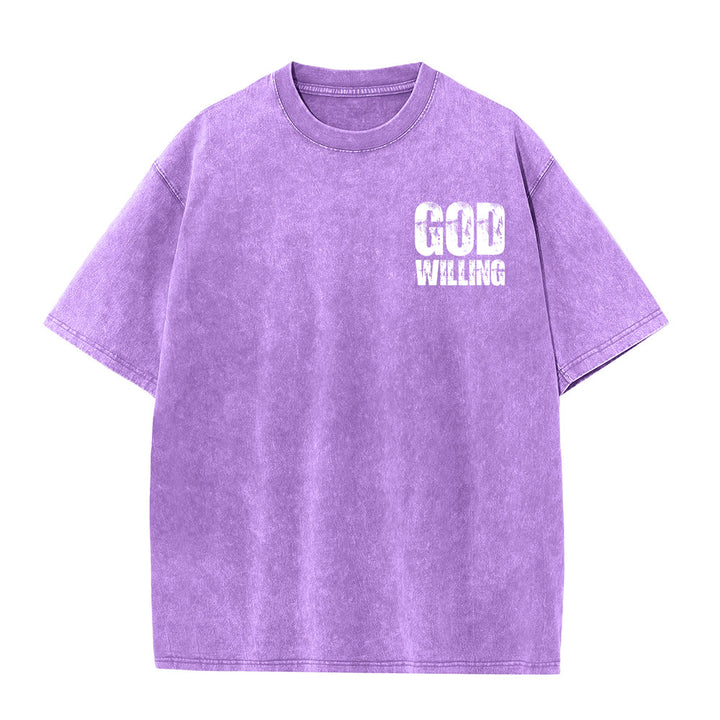 Christianartworkshop Maglietta unisex lavata "God Willing Pray Love Live" - image 23