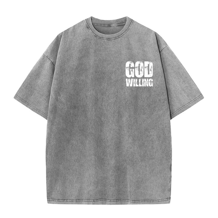 Christianartworkshop Maglietta unisex lavata "God Willing Pray Love Live" - image 8