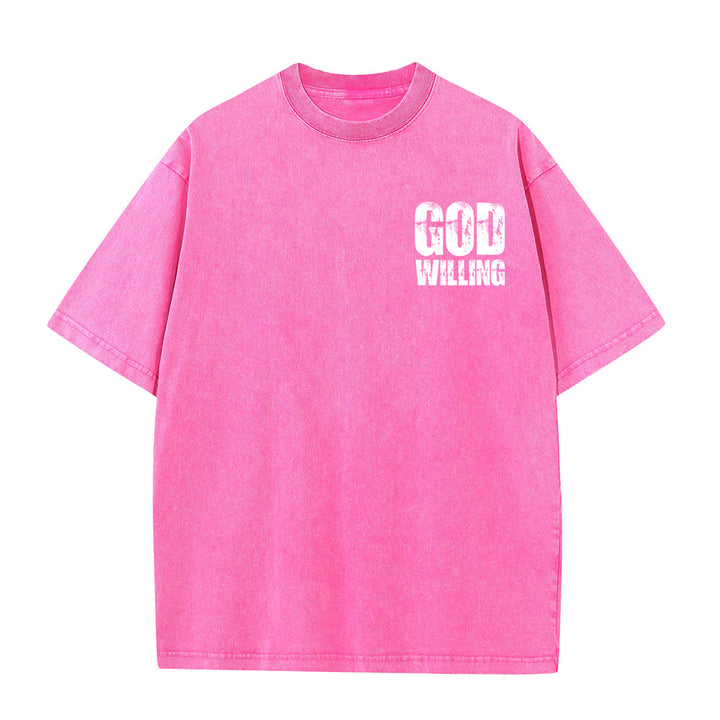 Christianartworkshop Maglietta unisex lavata "God Willing Pray Love Live" - image 26