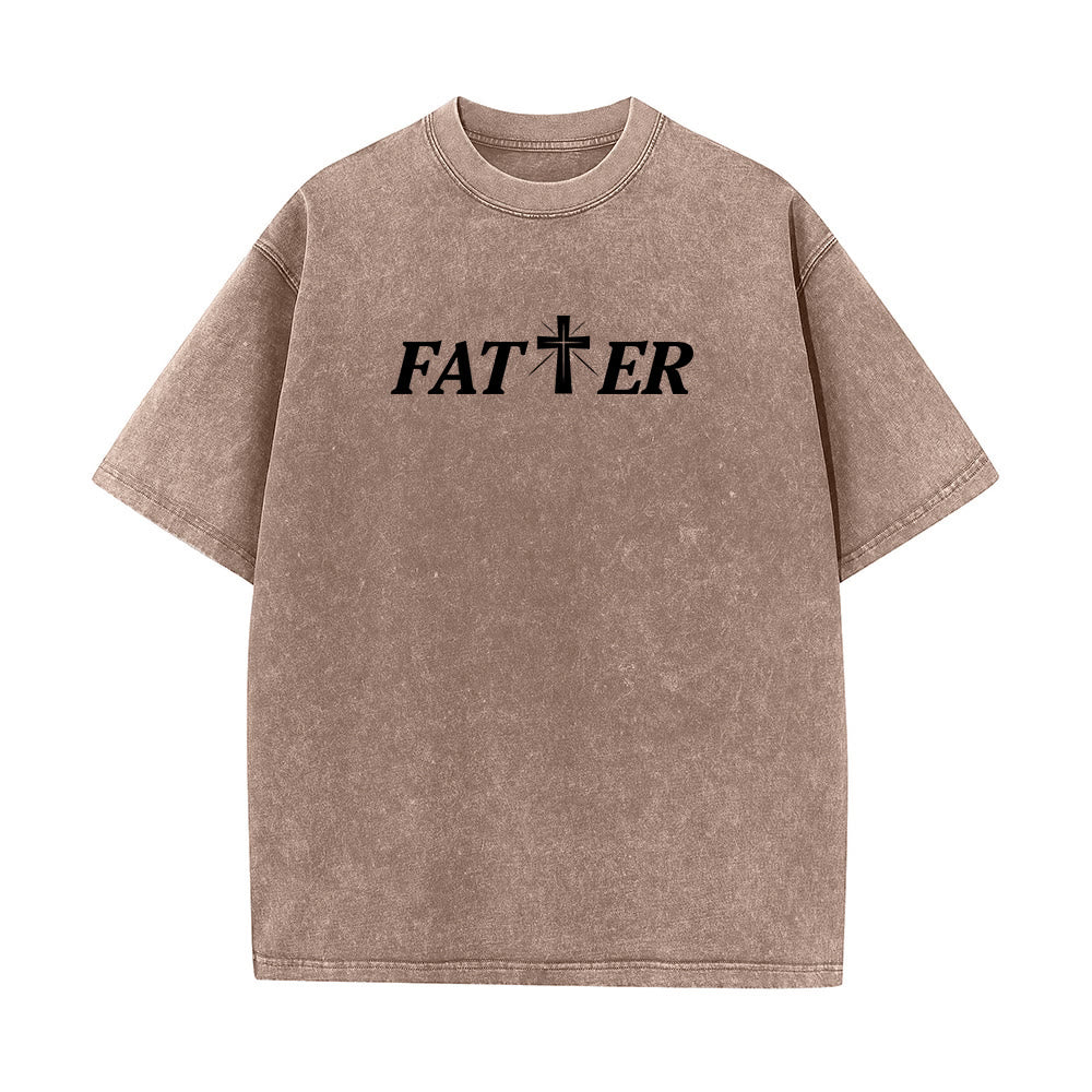 Christianartworkshop T-shirt unisex lavata con corona di spine e scritta "Gesù pieno di fede". - image 14