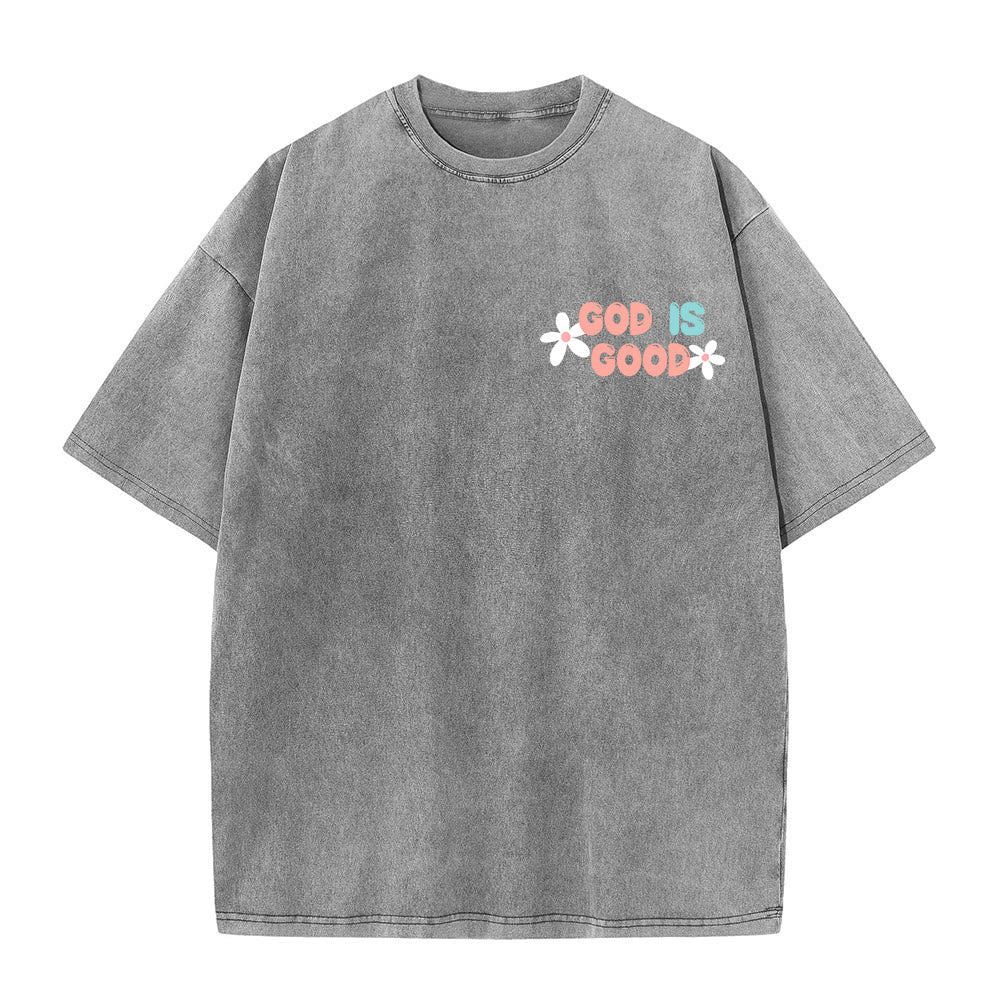 Christianartworkshop Dio è buono anche quando la vita non lo è - T-shirt unisex lavata - image 8