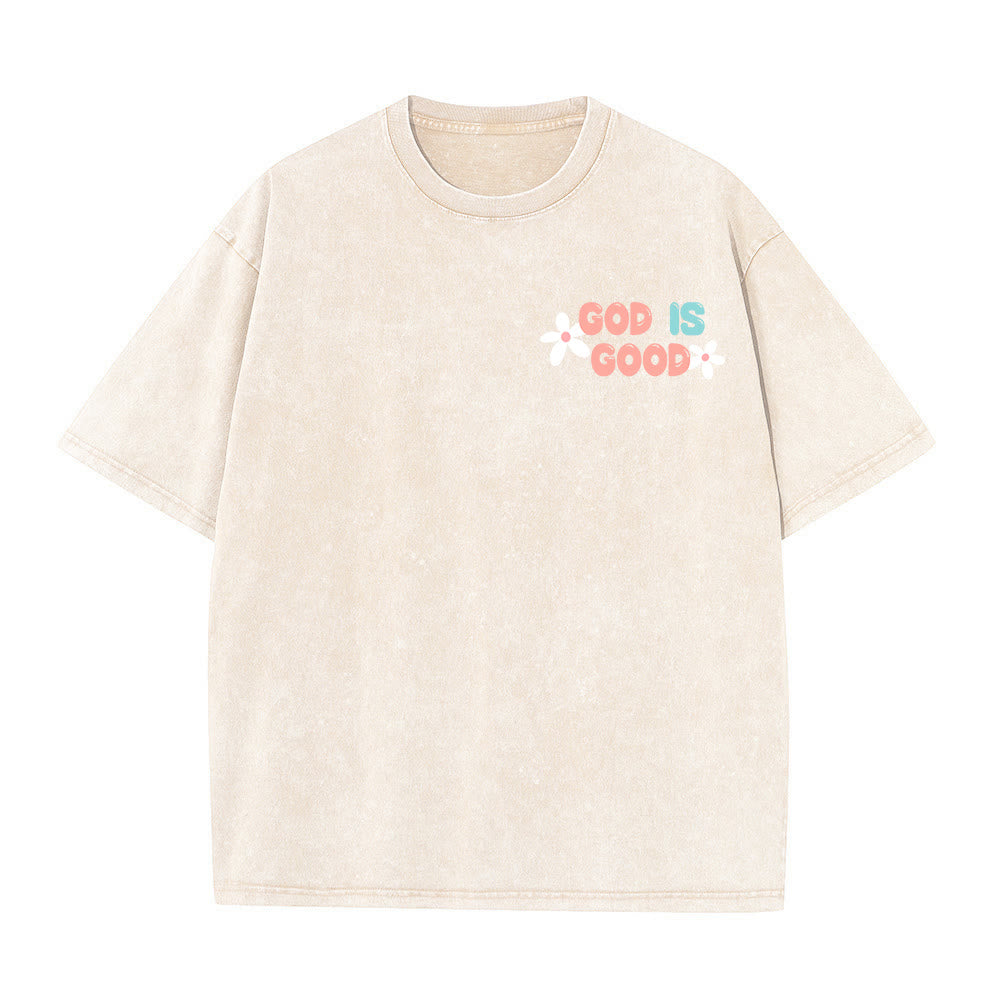 Christianartworkshop Dio è buono anche quando la vita non lo è - T-shirt unisex lavata - image 20