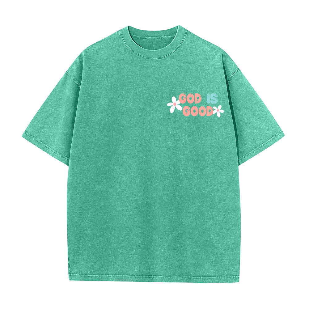 Christianartworkshop Dio è buono anche quando la vita non lo è - T-shirt unisex lavata - image 11