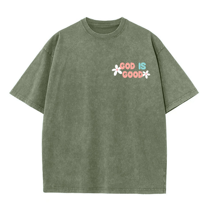 Christianartworkshop Dio è buono anche quando la vita non lo è - T-shirt unisex lavata - image 14