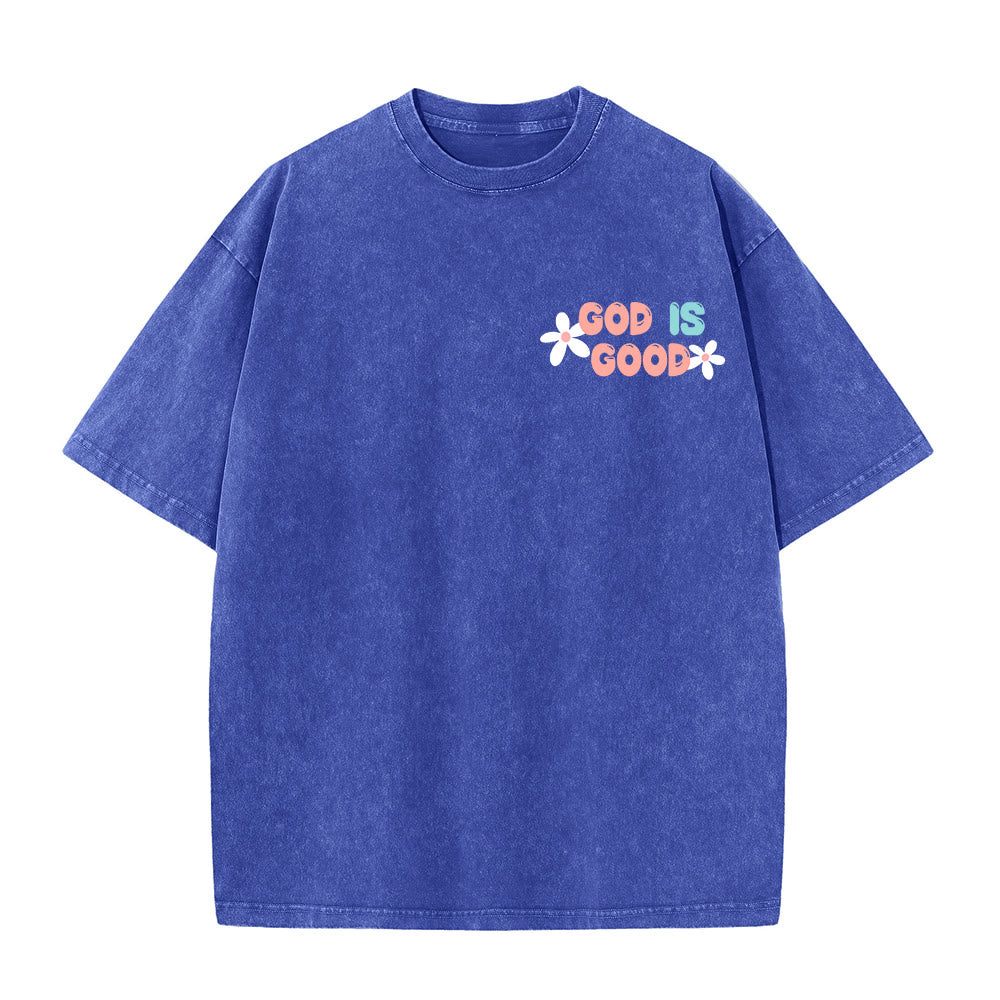 Christianartworkshop Dio è buono anche quando la vita non lo è - T-shirt unisex lavata - image 23