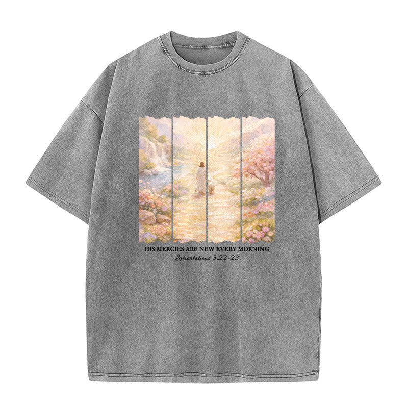 Christianartworkshop Le sue misericordie si rinnovano ogni mattina - T-shirt unisex lavata - Grigio - 5XL - image 2