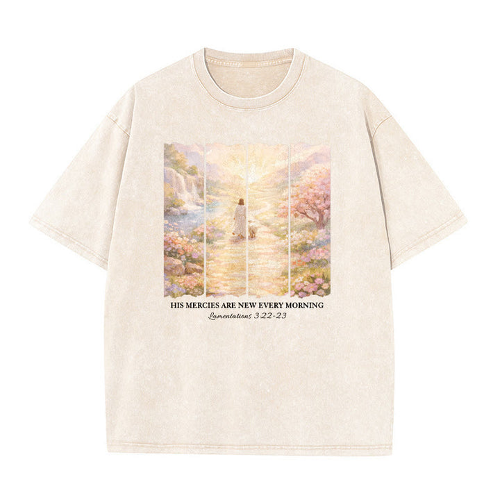 Christianartworkshop Le sue misericordie si rinnovano ogni mattina - T-shirt unisex lavata - Beige - 5XL - image 6