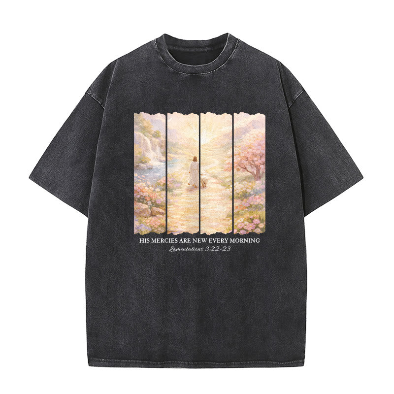 Christianartworkshop Le sue misericordie si rinnovano ogni mattina - T-shirt unisex lavata - Nero - 5XL - image 1