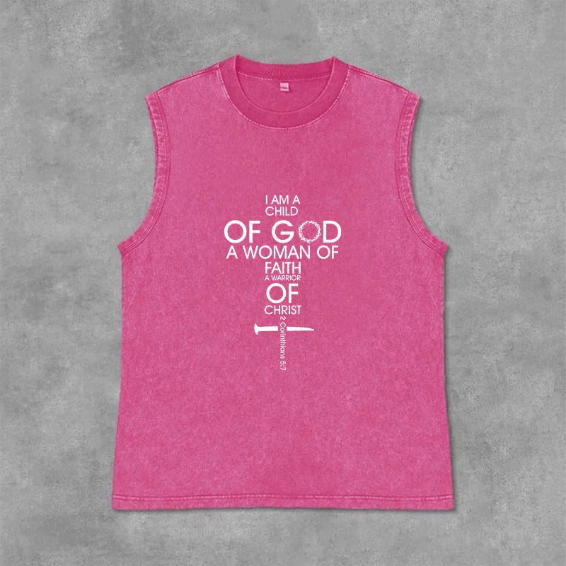 Christianartworkshop Canotta unisex lavata "Figlia di Dio, Donna di Fede" - Rosa - 2XL - image 13
