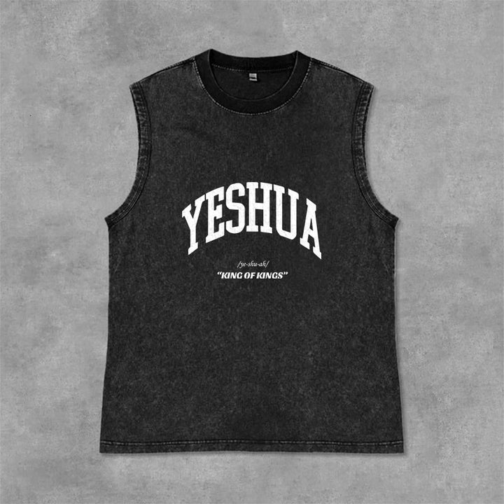 Christianartworkshop Canotta unisex lavata Yeshua King Of Kings - Nero - 2XL - image 4