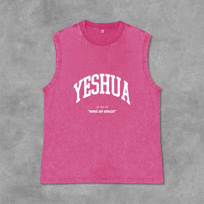 Christianartworkshop Canotta unisex lavata Yeshua King Of Kings - Rosa - 2XL - image 12