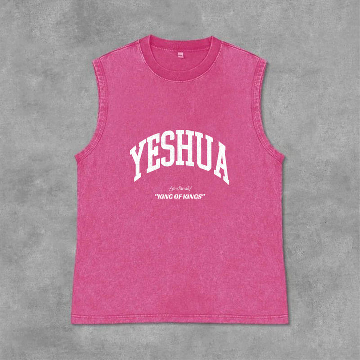Christianartworkshop Canotta unisex lavata Yeshua King Of Kings - Rosa - 2XL - image 12