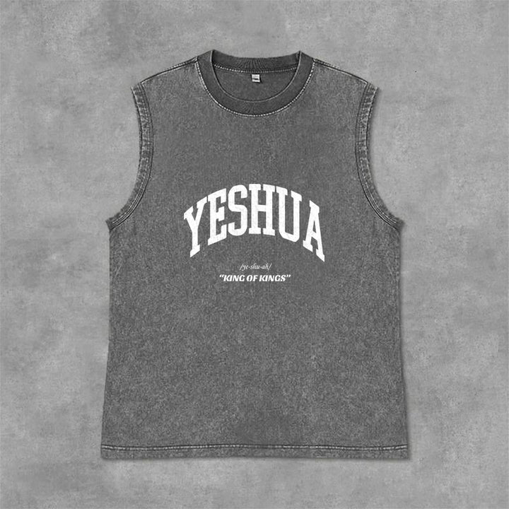 Christianartworkshop Canotta unisex lavata Yeshua King Of Kings - Grigio - 2XL - image 6