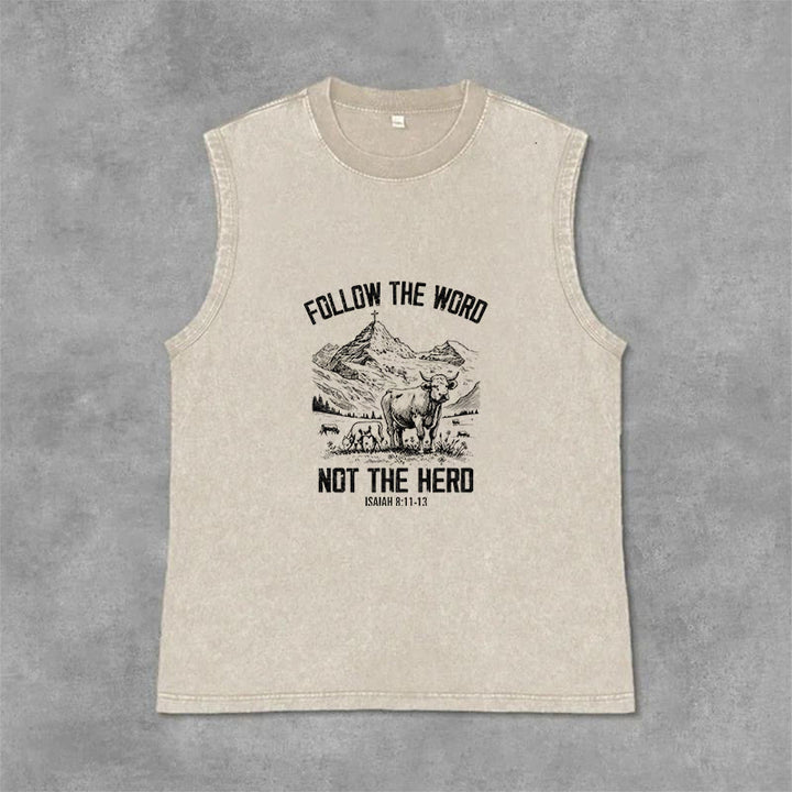 Christianartworkshop Canotta unisex lavata "Follow The Word Not The Herd" - Beige - 2XL - image 9