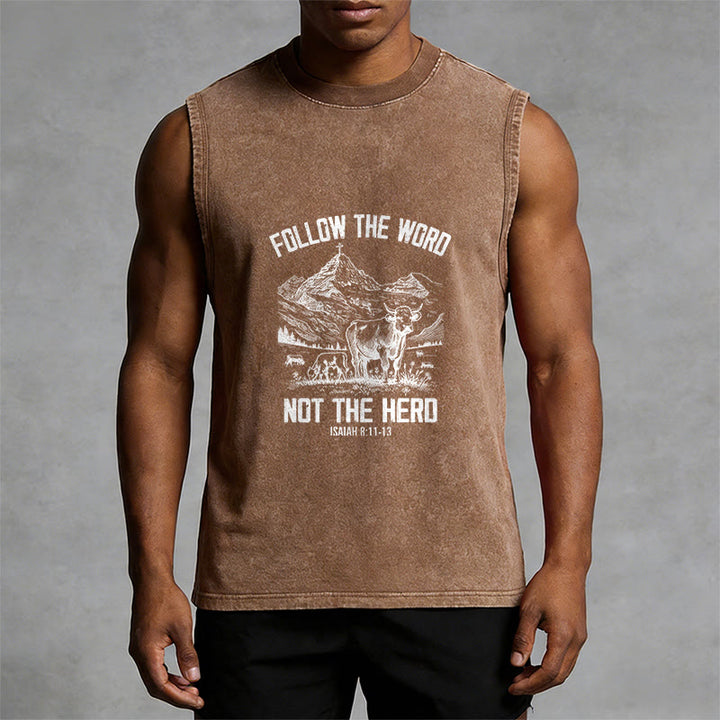 Christianartworkshop Canotta unisex lavata "Follow The Word Not The Herd" - image 1
