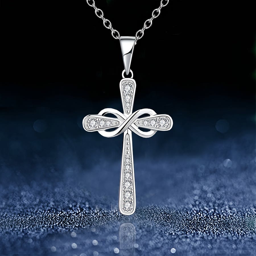 Christianartworkshop Collana con croce dell'infinito e zirconi: simbolo dell'amore eterno di Cristo - image 6
