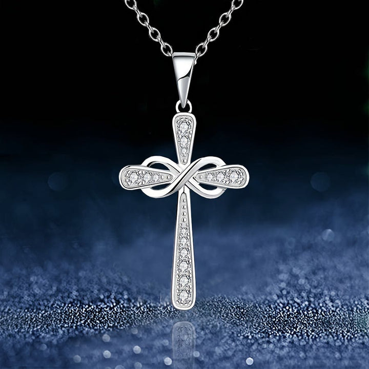 Christianartworkshop Collana con croce dell'infinito e zirconi: simbolo dell'amore eterno di Cristo - image 6