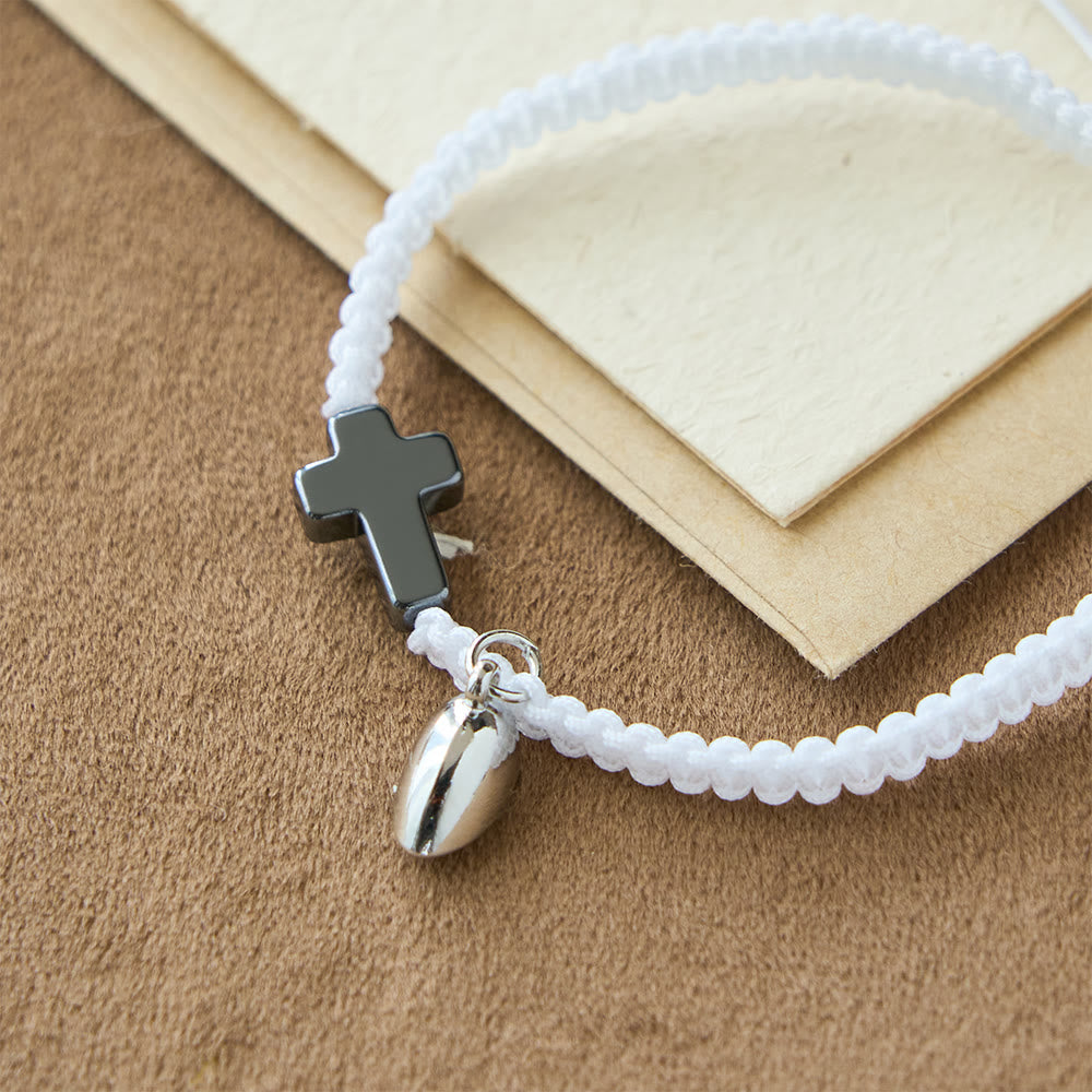 Christianartworkshop Set di braccialetti magnetici con cuore e croce: simbolo di unione sacra e amore duraturo. - image 12