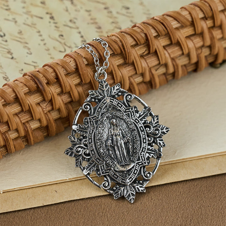 Christianartworkshop Collana con medaglione della Madonna in filigrana: simbolo di grazia materna e protezione. - Argento - image 4
