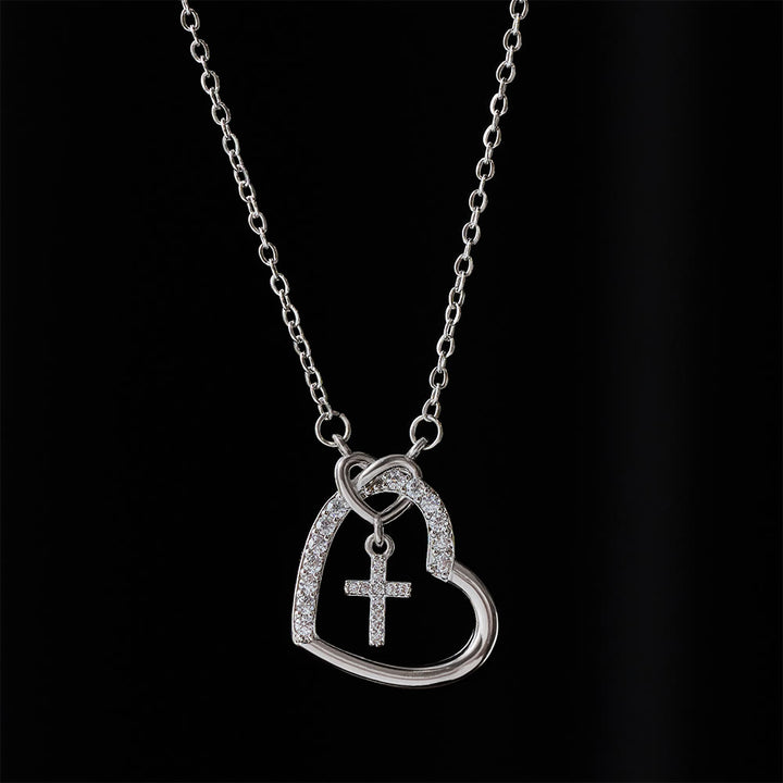 Christianartworkshop Collana con croce a cuore intrecciato e biglietto: incarna la sua gioia e grazia pasquale - image 8