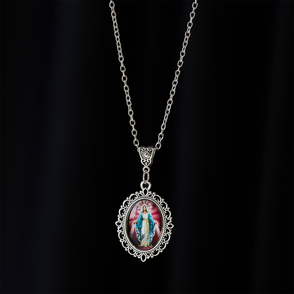 Christianartworkshop Collana con ritratto della Madonna in filigrana: simbolo di grazia sacra e luce divina - image 10